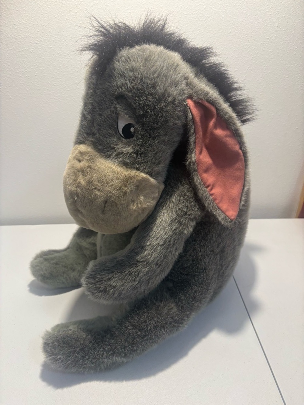 Disney Store Eeyore Plush 18" Winnie the Pooh Grey Detachable Tail - Picture 2 of 10